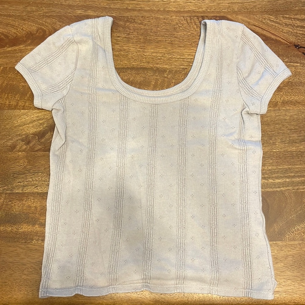 Madewell Pointelle Ribbed Tee